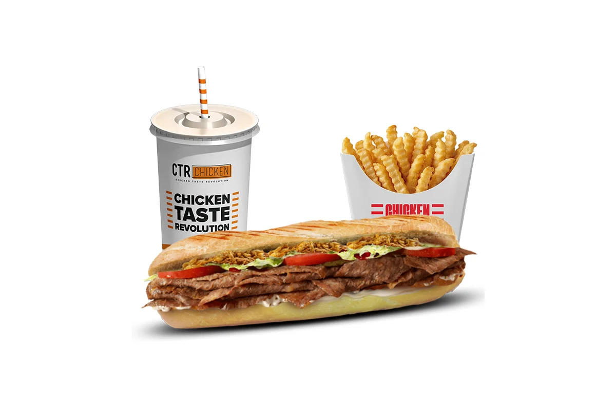 Combo Beef Kebab Sandwich Menu