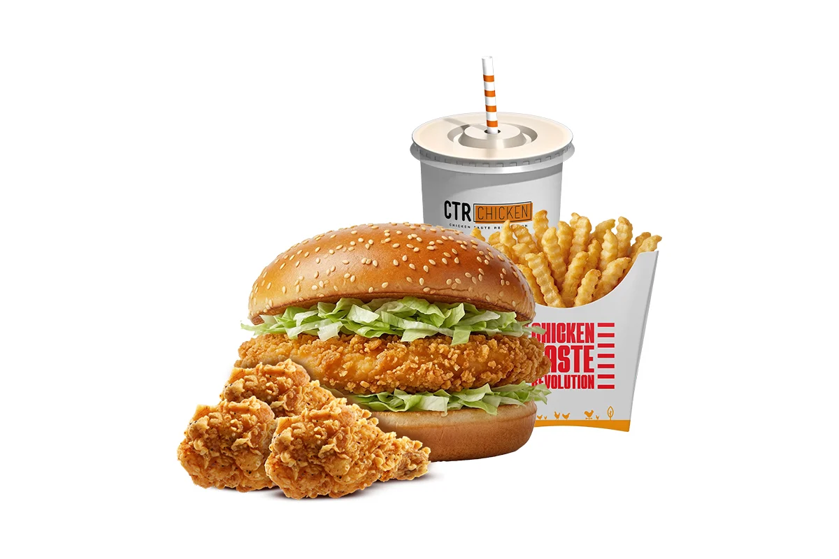 Combo Fried Chicken Burger Menu