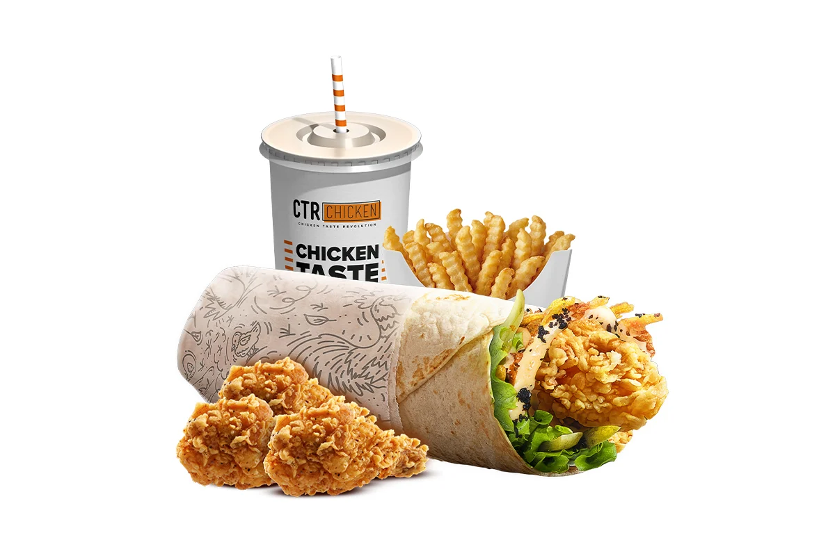 Combo Fried Chicken Wrap Menu