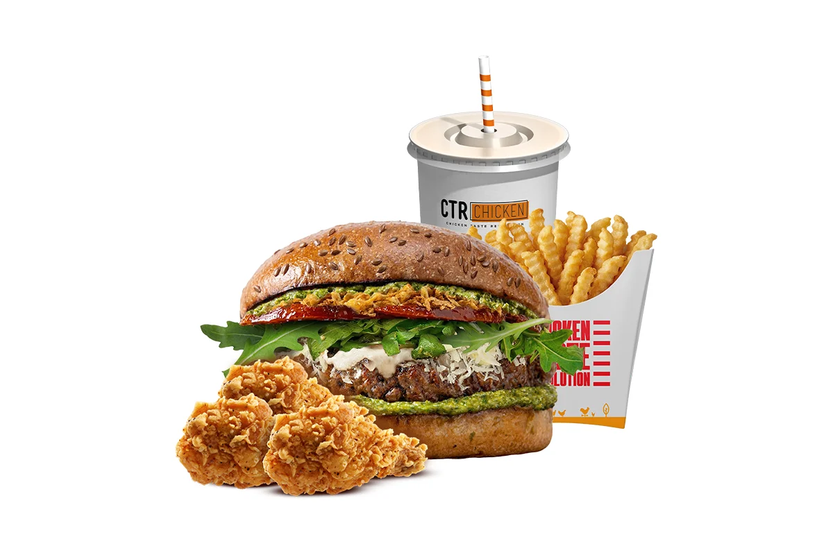 Combo Italian Beef Burger Menu