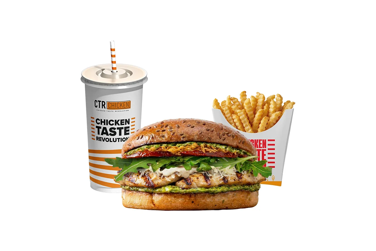 Combo Italian Chicken Burger Menu