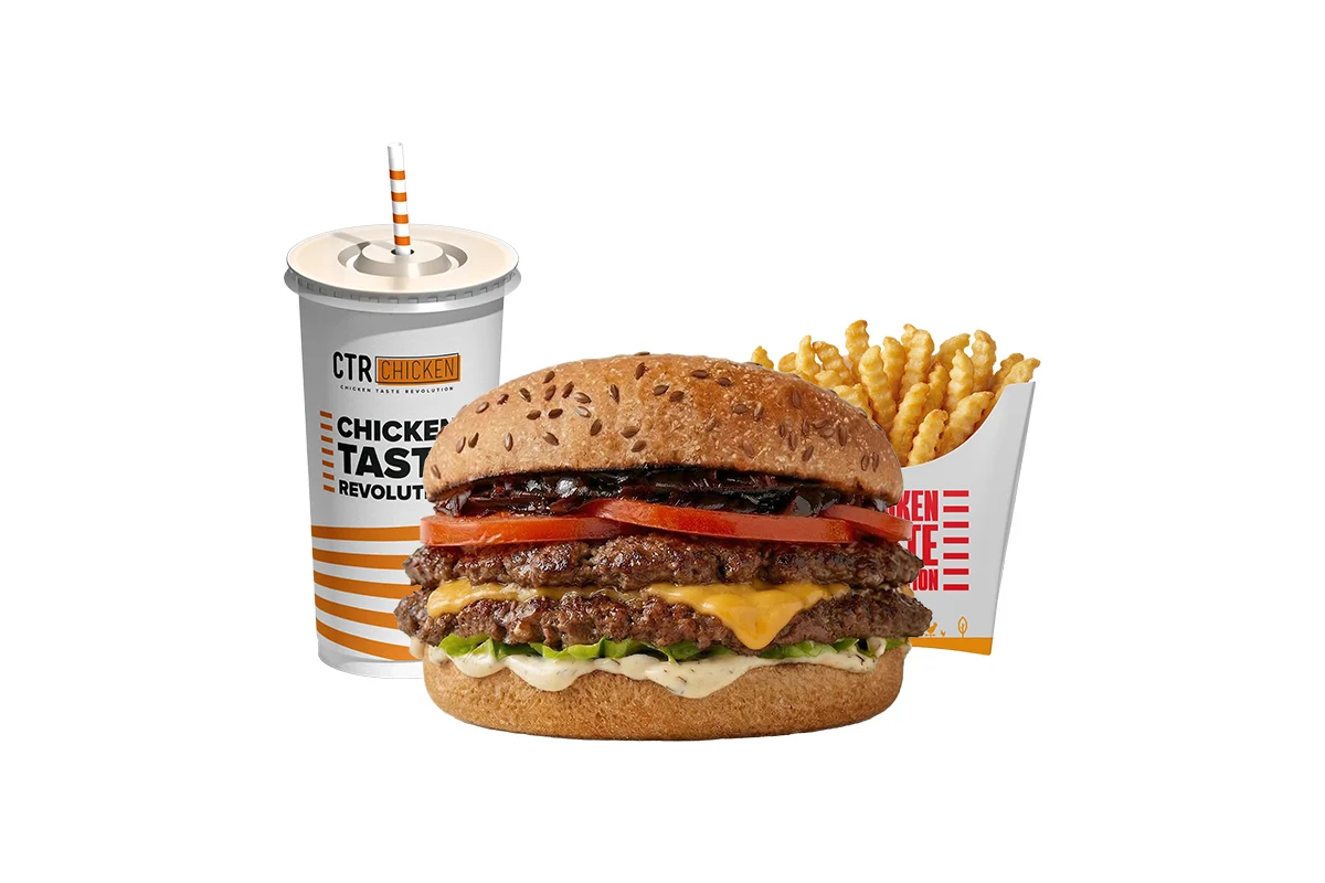 Combo Double Smash Burger Menu