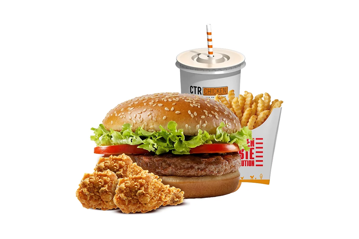 Combo Western Beef Burger Menu