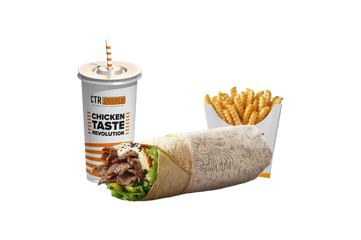Combo Beef Kebab Wrap Menu