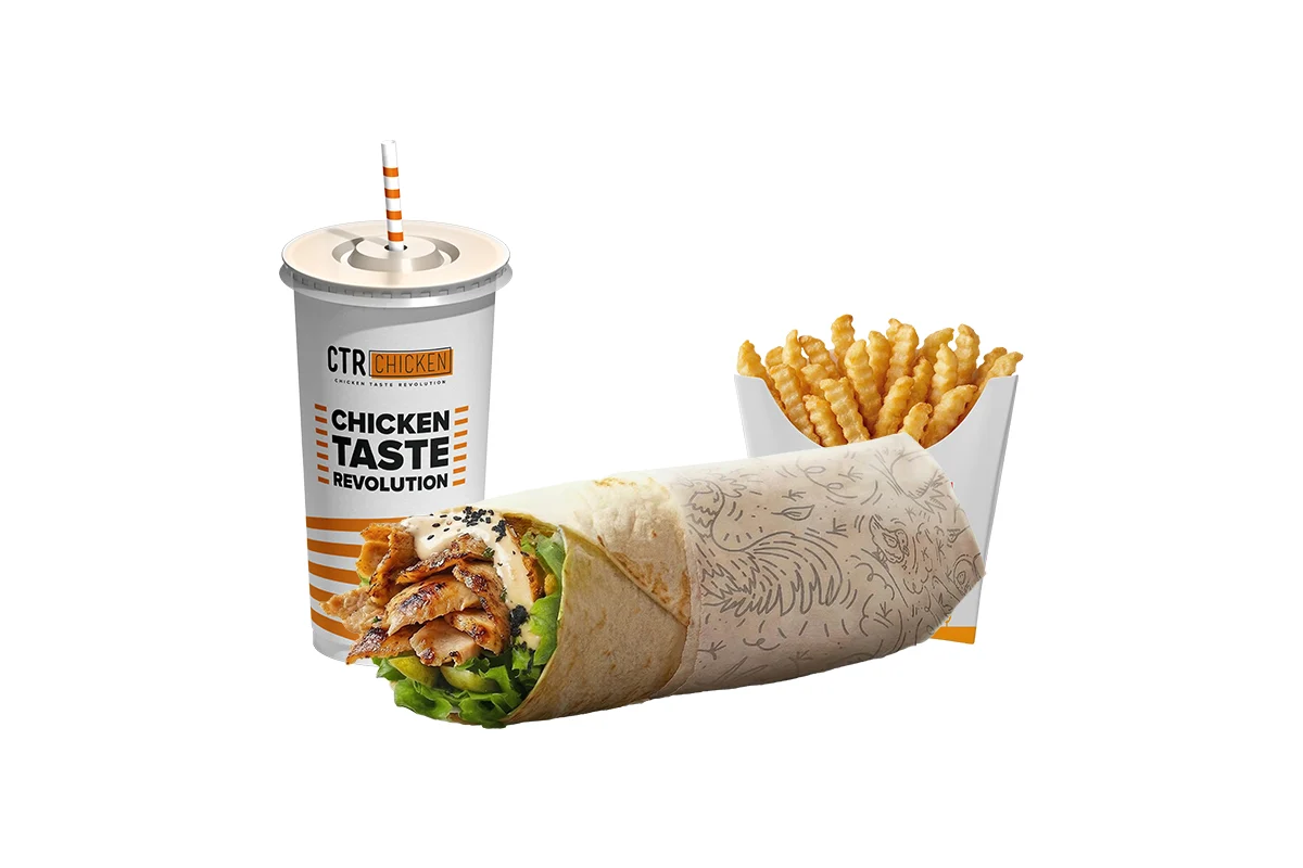 Combo Chicken Kebab Wrap Menu